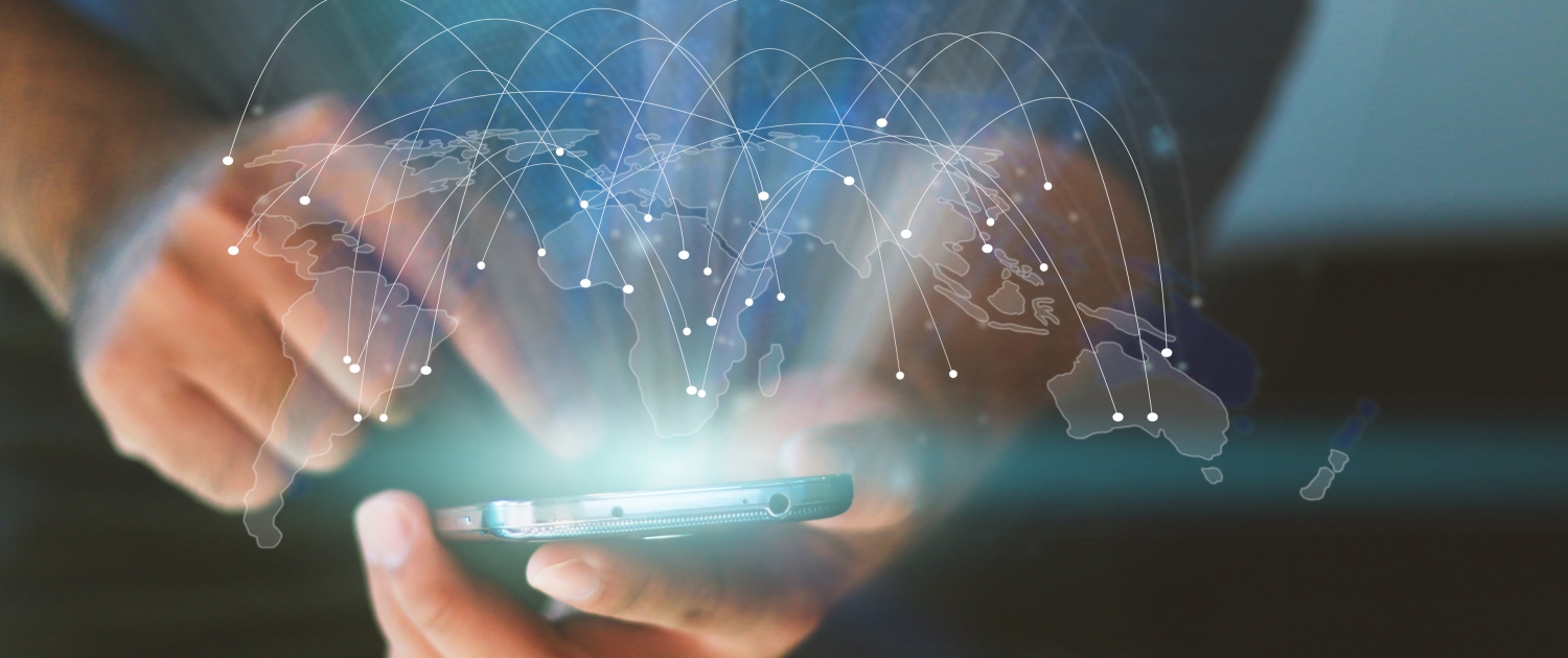 World map connected, social network, globalization business, soc